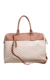 Khaki Logo Print Travel Bag - Bessie London