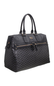 Black Logo Print Travel Bag - Bessie London