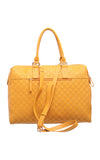 Yellow Checker Board Holdall - Bessie London