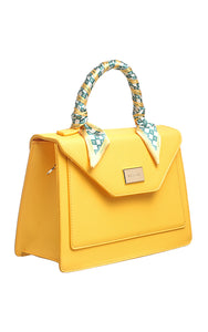 Yellow Scarf Flap Over Bag - Bessie London