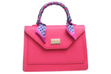 Pink Scarf Flap Over Bag - Bessie London