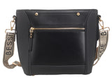 Black Guitar Strap Cross Body Bag - Bessie London