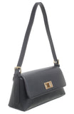 BESSIE LONDON Black Flap Over Cross Body Bag