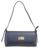BESSIE LONDON Navy Flap Over Cross Body Bag