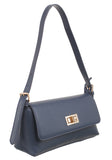 BESSIE LONDON Navy Flap Over Cross Body Bag