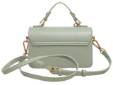 BESSIE LONDON Green Small Top Handle Cross Body Bag