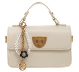 BESSIE LONDON Beige Small Top Handle Cross Body Bag