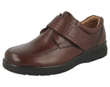 DB SHOES Bahamas Brown Wide Fit Touch Strap Shoes