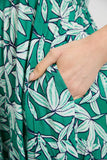 MUDFLOWER Green Leaf Print Summer Dress 242