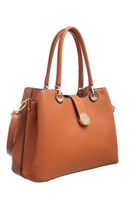 Tan Medium Lady Tote Handbag - Bessie London