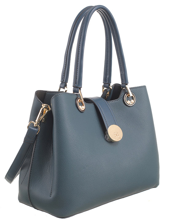 Navy Medium Lady Tote Handbag - Bessie London