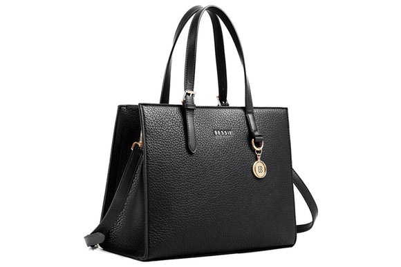 Black Belt Handle Tote Bag - Bessie London