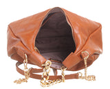 Tan Grid Stitching Underarm Bag - Bessie London