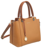Tan Two Tone Tote Bag - BESSIE LONDON