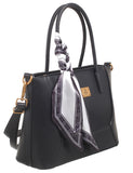 BESSIE LONDON Black Tote with Scarf