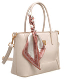 BESSIE LONDON Beige Tote with Scarf