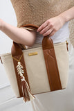 BESSIE LONDON Tan Canvas City Shopper