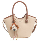BESSIE LONDON Taupe Winged Tote Bag