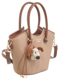 BESSIE LONDON Khaki Winged Tote Bag