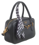 BESSIE LONDON Black Buckle Tote Bag