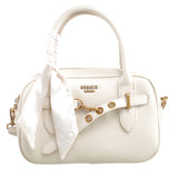 BESSIE LONDON Beige Buckle Tote Bag