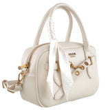 BESSIE LONDON Beige Buckle Tote Bag