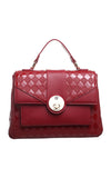 Red Patent Flap Over Bag - Bessie London