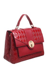 Red Patent Flap Over Bag - Bessie London