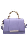 Purple Top Handle Flap Over Bag - Bessie London