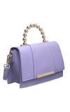 Purple Top Handle Flap Over Bag - Bessie London