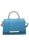 Blue Top Handle Flap Over Bag - Bessie London