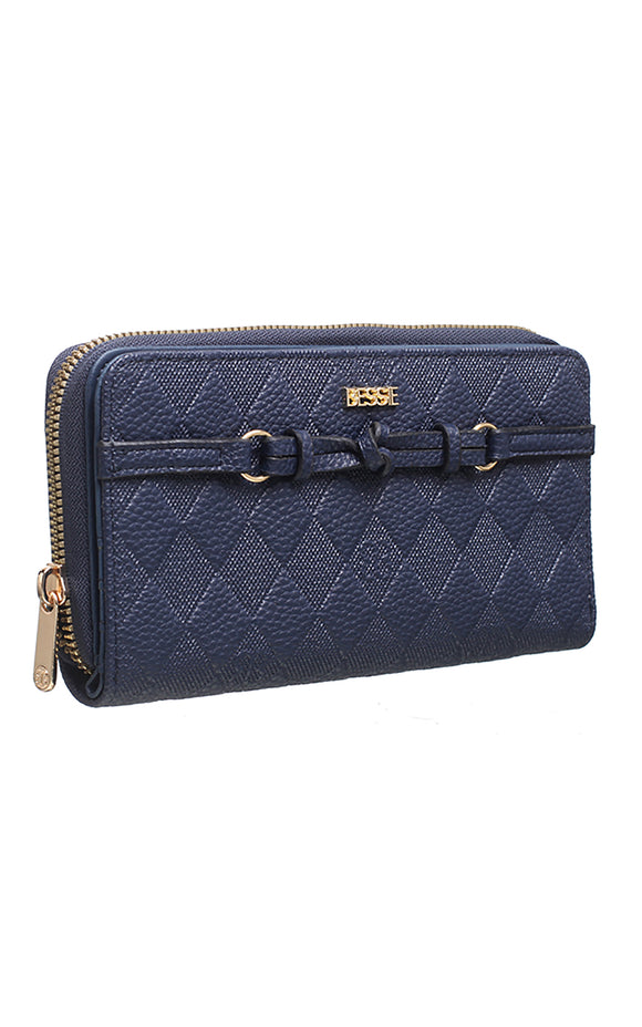 Blue Checker Board Purse - Bessie London