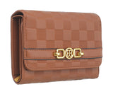 BESSIE LONDON Trifold Checkerboard Purse - MORE COLOURS