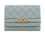 BESSIE LONDON Trifold Checkerboard Purse - MORE COLOURS