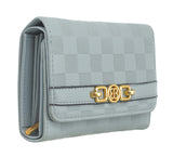 BESSIE LONDON Trifold Checkerboard Purse - MORE COLOURS