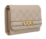BESSIE LONDON Trifold Checkerboard Purse - MORE COLOURS