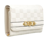 BESSIE LONDON Trifold Checkerboard Purse - MORE COLOURS