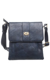 Navy 2 Pocket Cross Body Bag - Bessie London