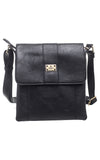 BESSIE LONDON Black 2 Pocket Cross Body Bag