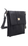 BESSIE LONDON Black 2 Pocket Cross Body Bag