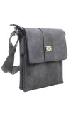 BESSIE LONDON Grey 2 Pocket Cross Body Bag