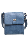 Blue 2 Pocket Cross Body Bag - Bessie London