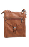 BESSIE LONDON Tan 3 Pocket Messenger Bag