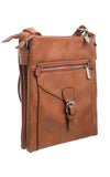 BESSIE LONDON Tan 3 Pocket Messenger Bag