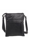 Black Classic Zipper Cross Body Bag - Bessie London