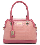 Pink Croc Shell Shaped Tote - Bessie London