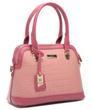 Pink Croc Shell Shaped Tote - Bessie London