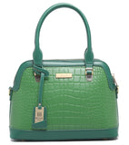 Green Croc Shell Shaped Tote - Bessie London