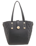 Black Quilted Shoulder Bag - Bessie London