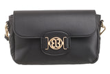 Black Quilted Flap Over Bag - Bessie London